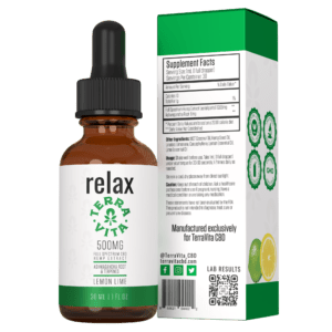 terravita full spectrum cbd tincture relax lemon lime